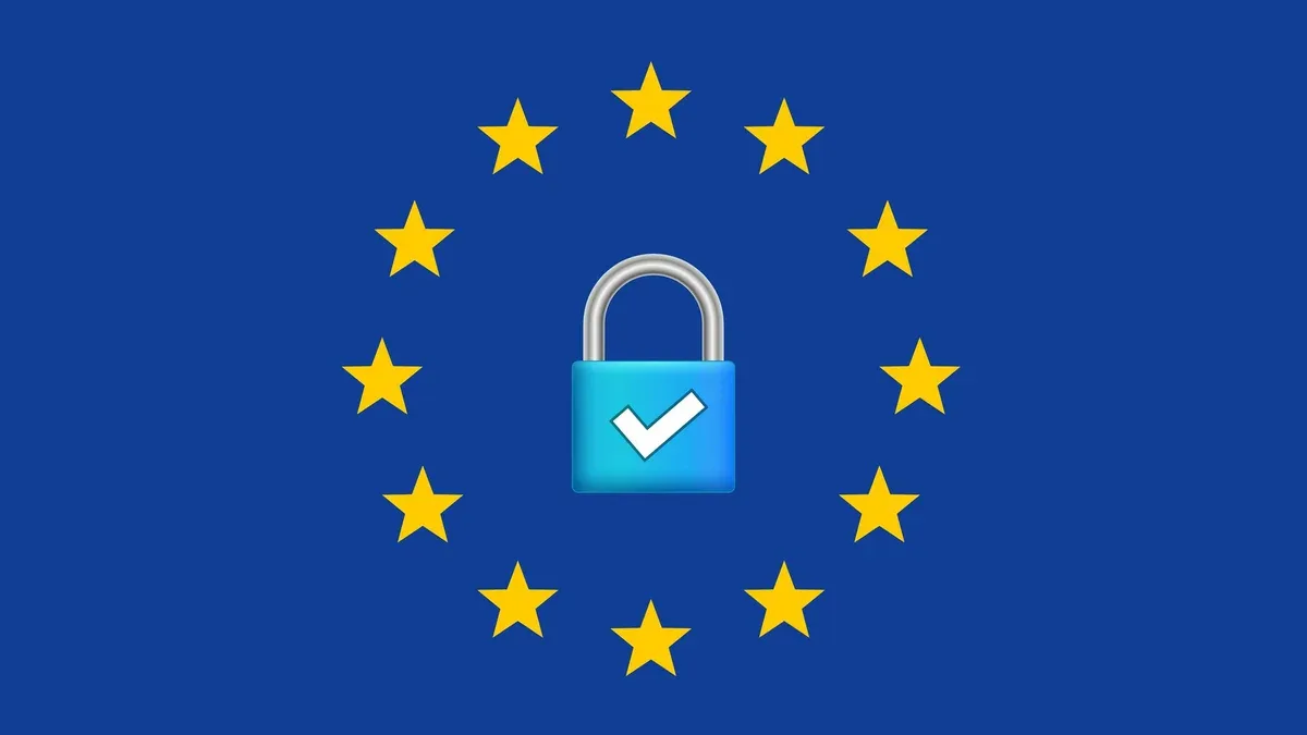 Règlement général sur la protection des données RGPD. Internet sécurité européenne. Confidentialité et protection des données sécurisées.